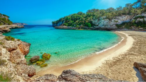 La Cala Llombards en el sureste de Mallorca La Cala Llombards en el sureste de Mallorca