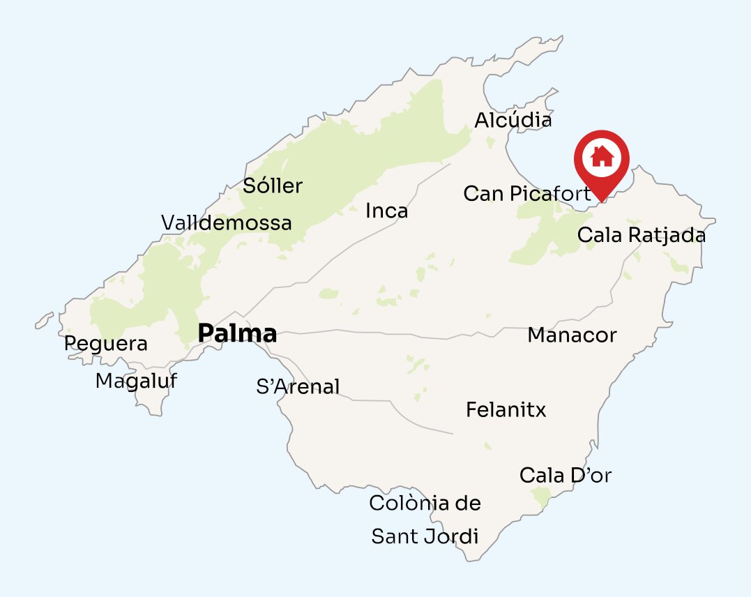 Map of Mallorca