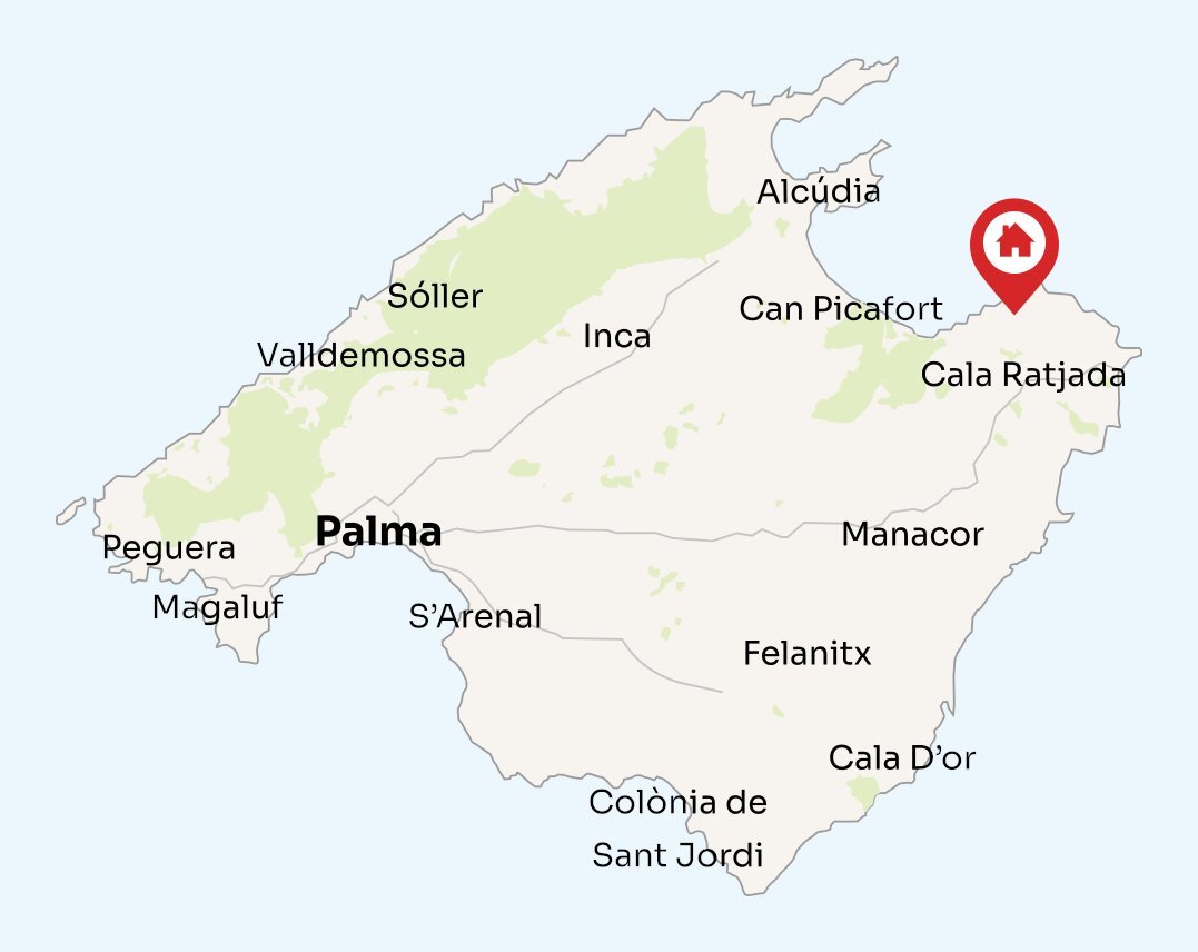 Map of Mallorca
