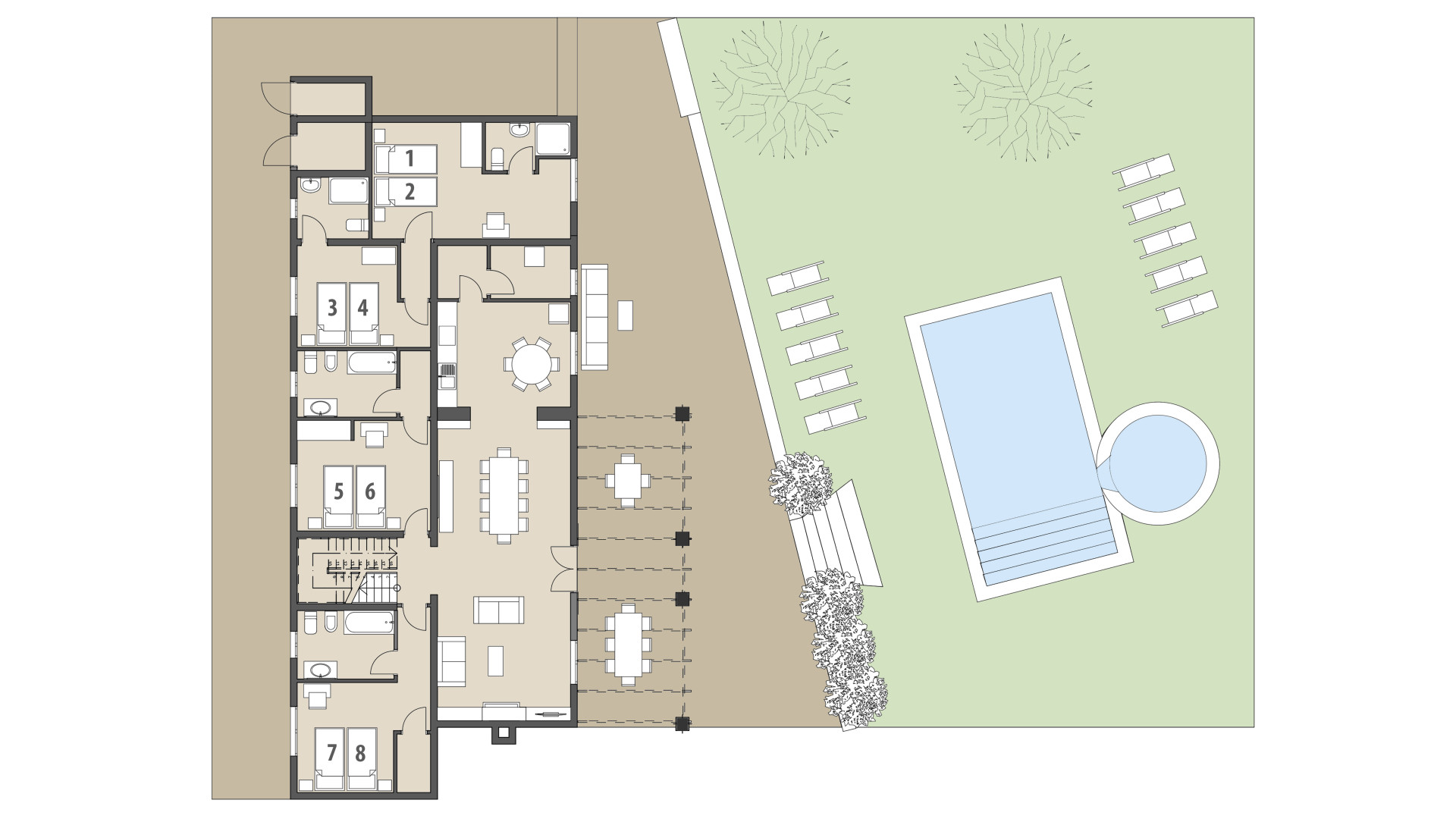 Finca Can Biel: Planta baja