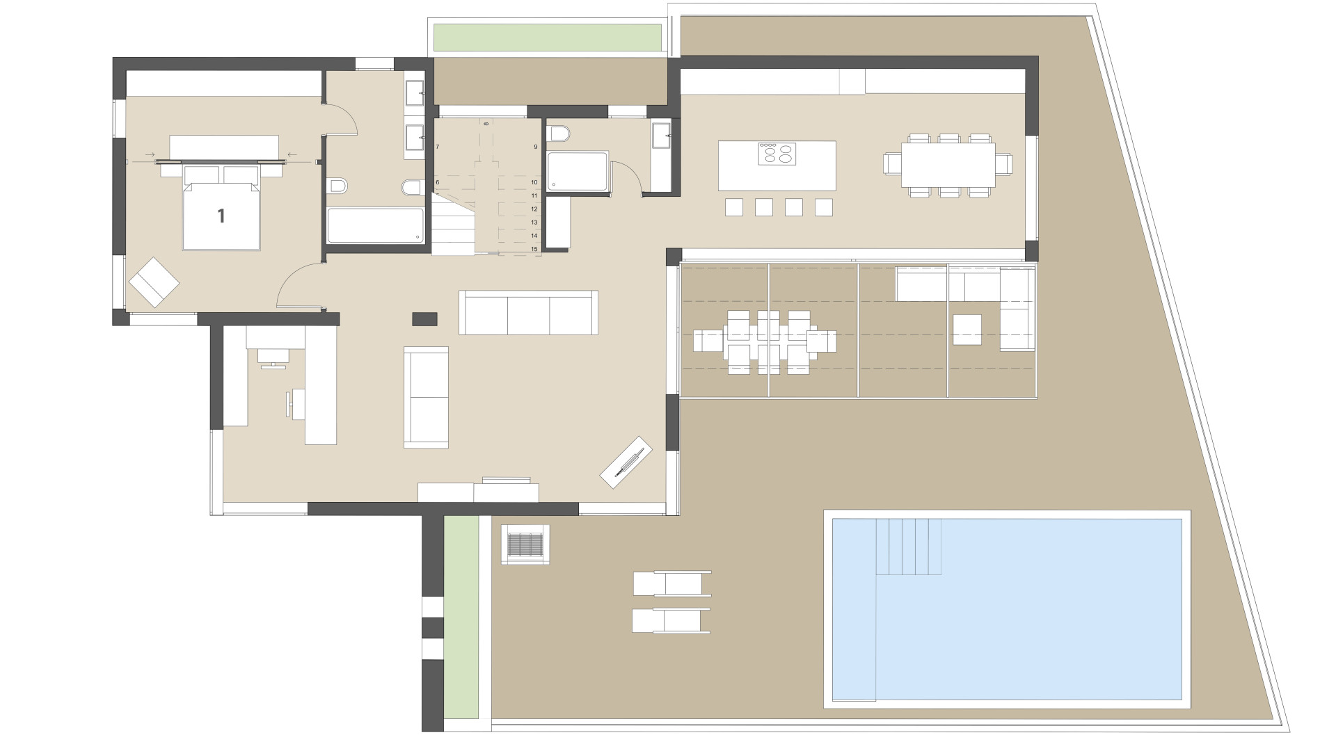 Villa Arcadia 50: Planta baja