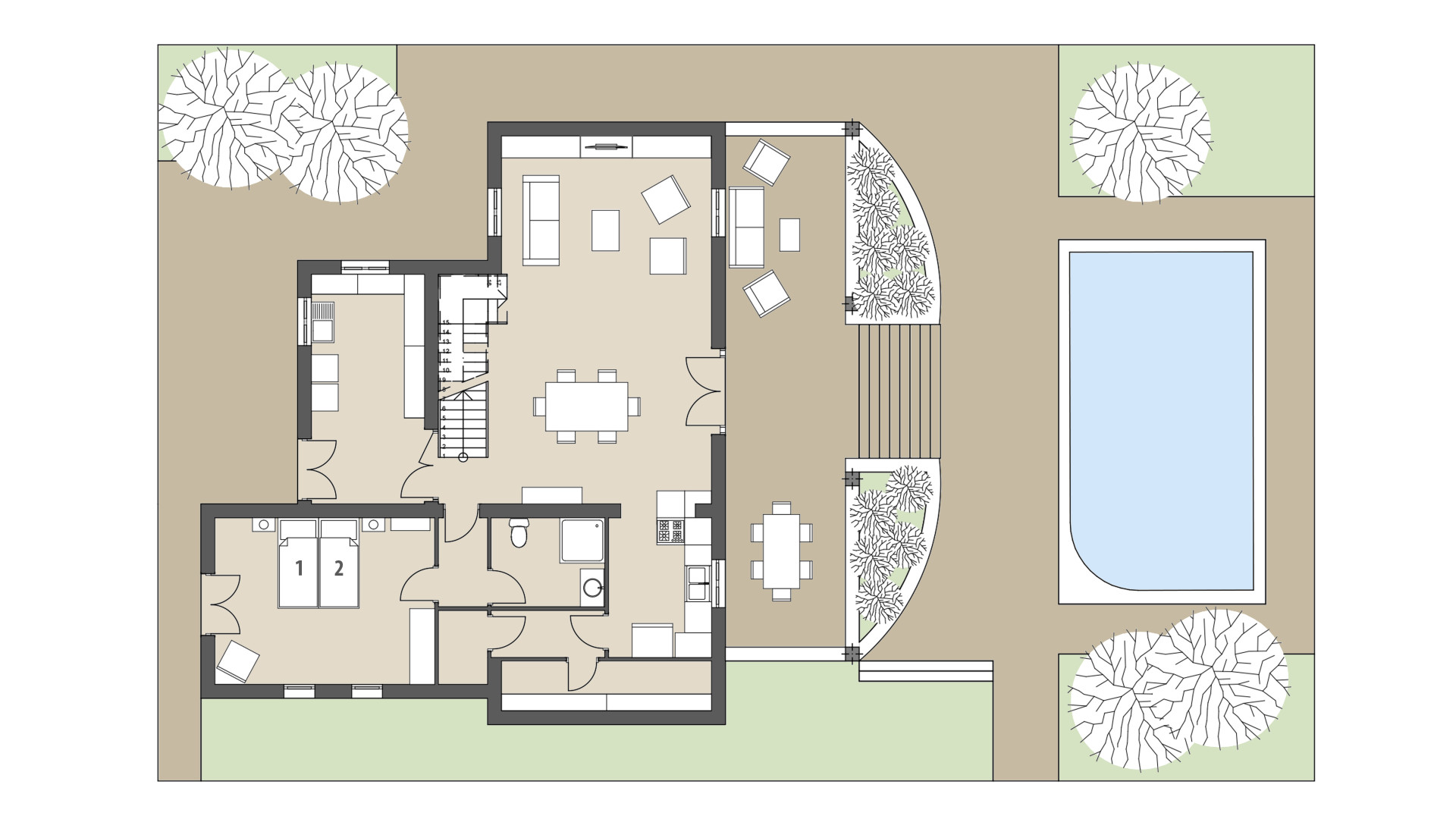Finca Mira al Campo: Planta baja