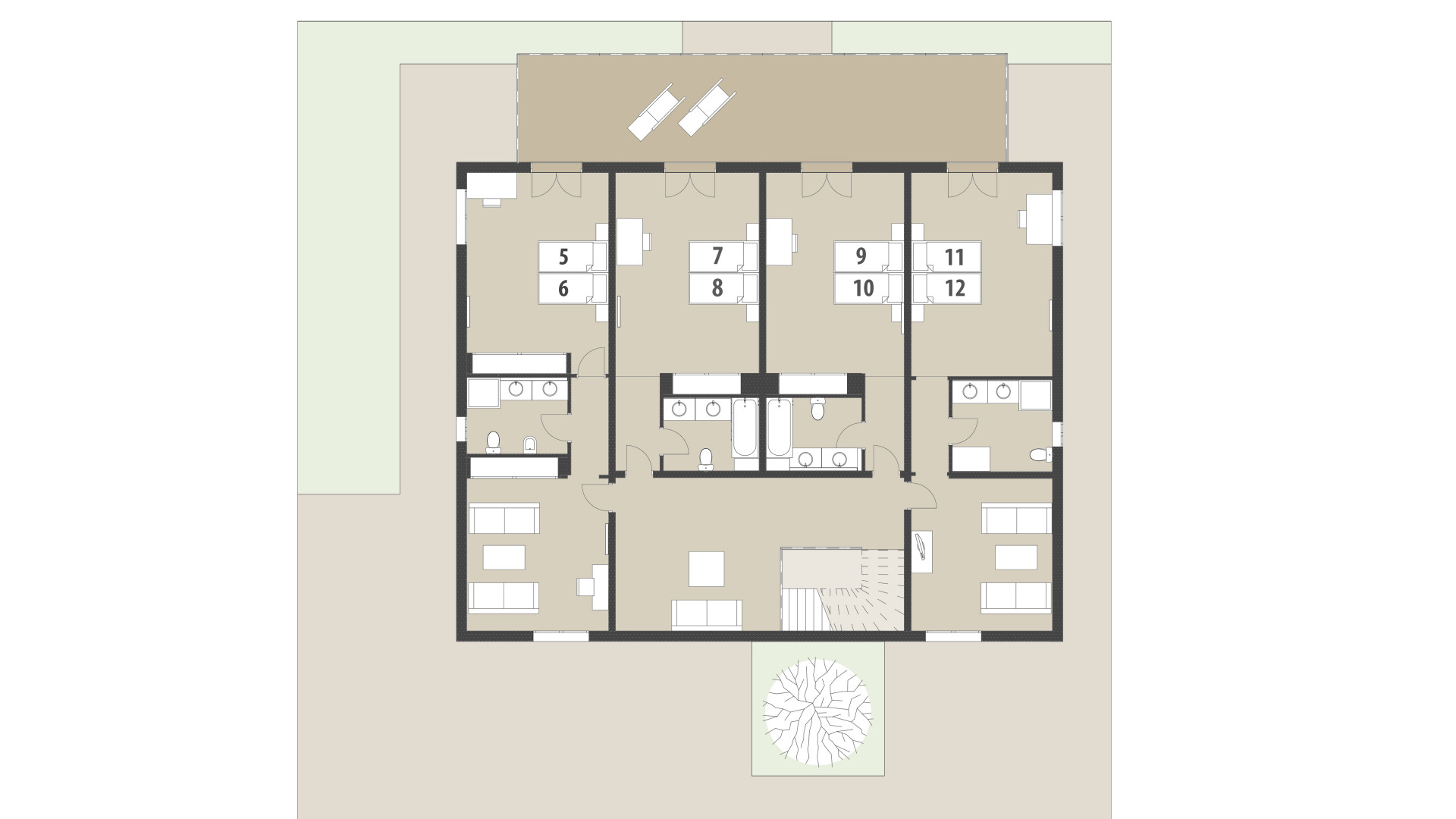 Finca El Palmeral: Piso superior