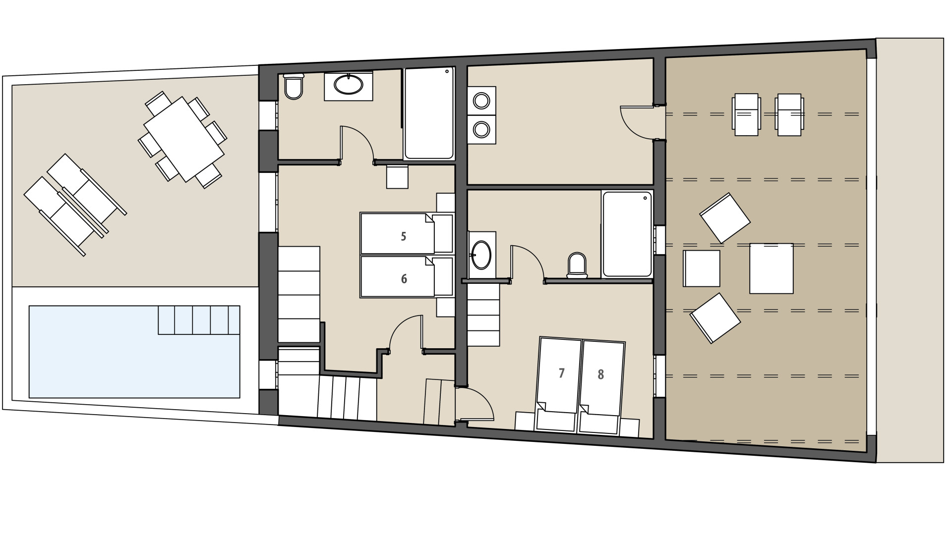 Villa Na Valenta: Piso superior