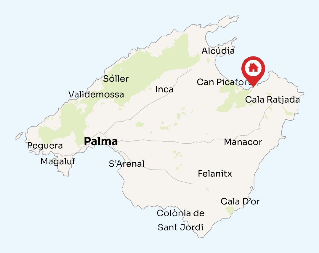 Map of Mallorca