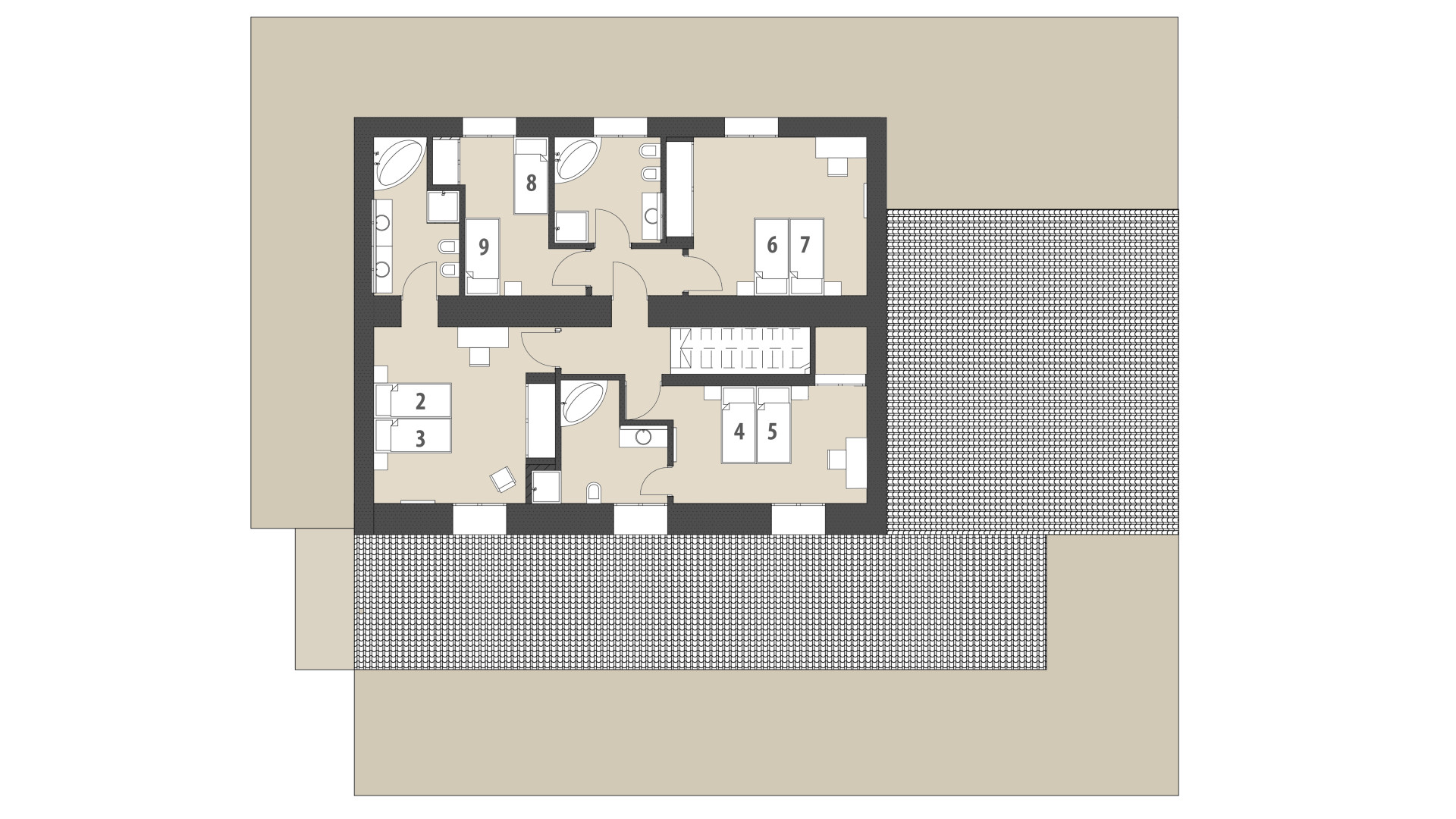 Finca Son Perxa: Piso superior