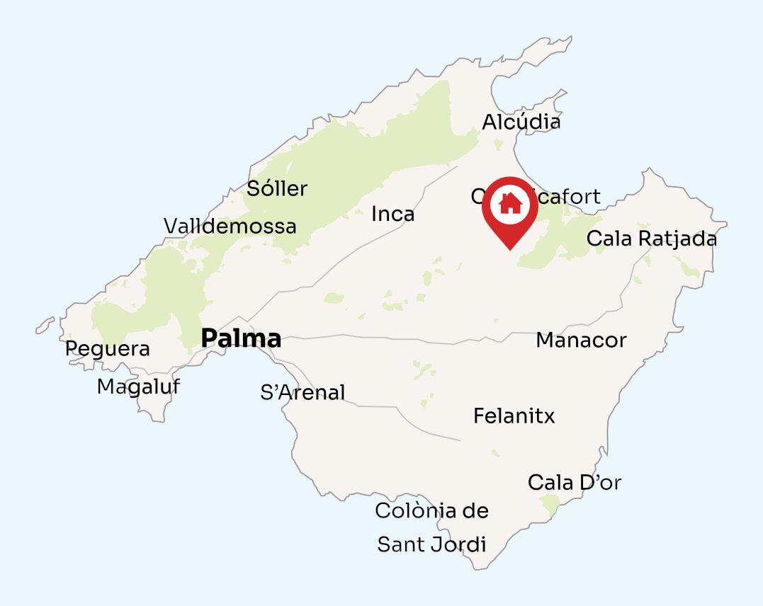 Map of Mallorca
