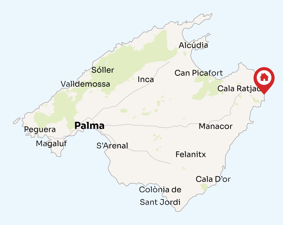 Map of Mallorca