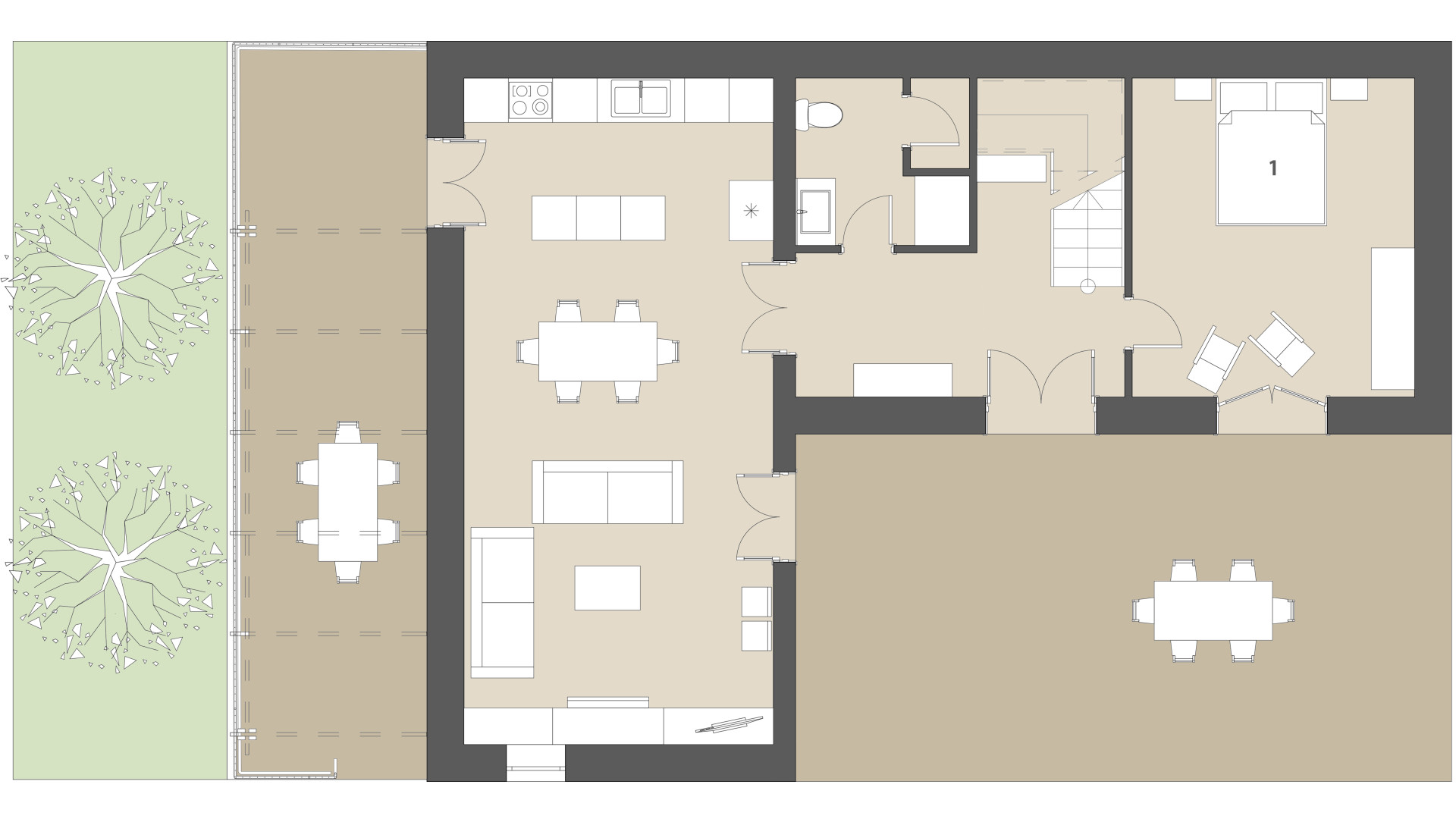 Finca Es Badei: Planta Baja
