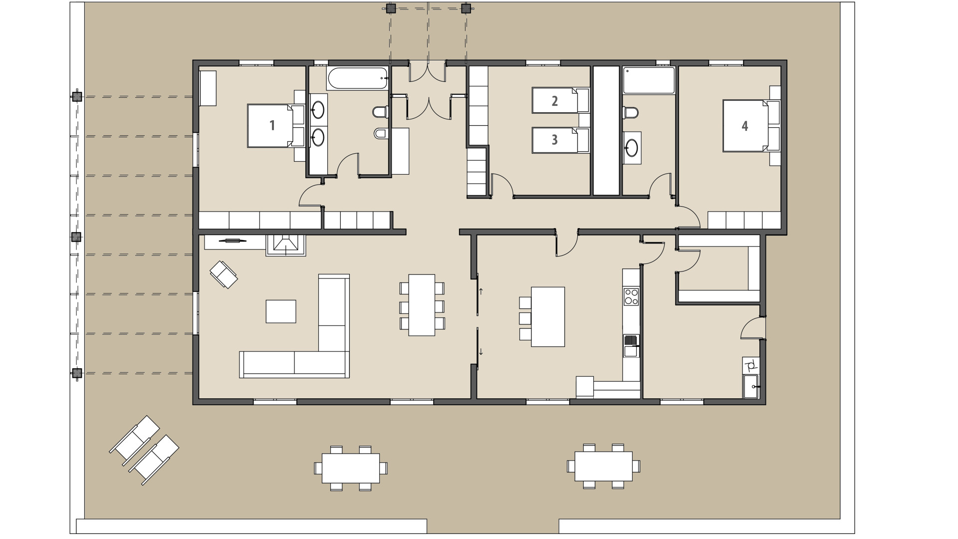 Finca Es Sebatlins: Planta baja