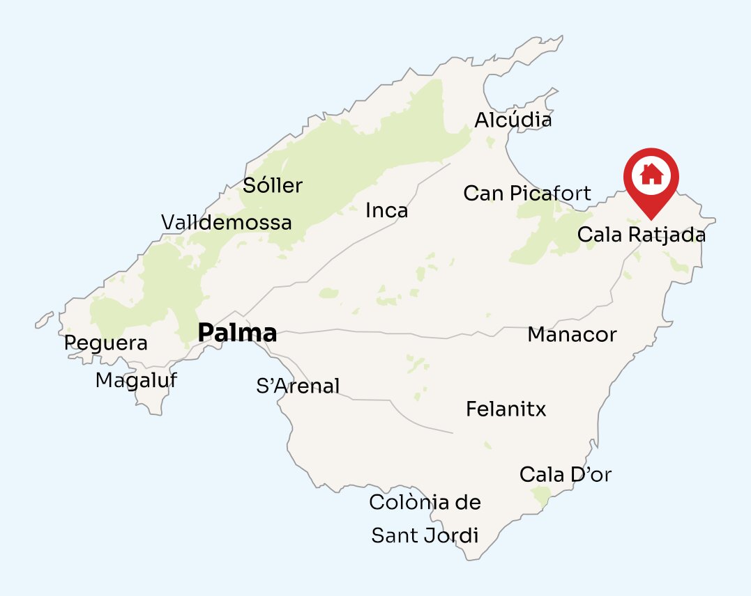 Map of Mallorca
