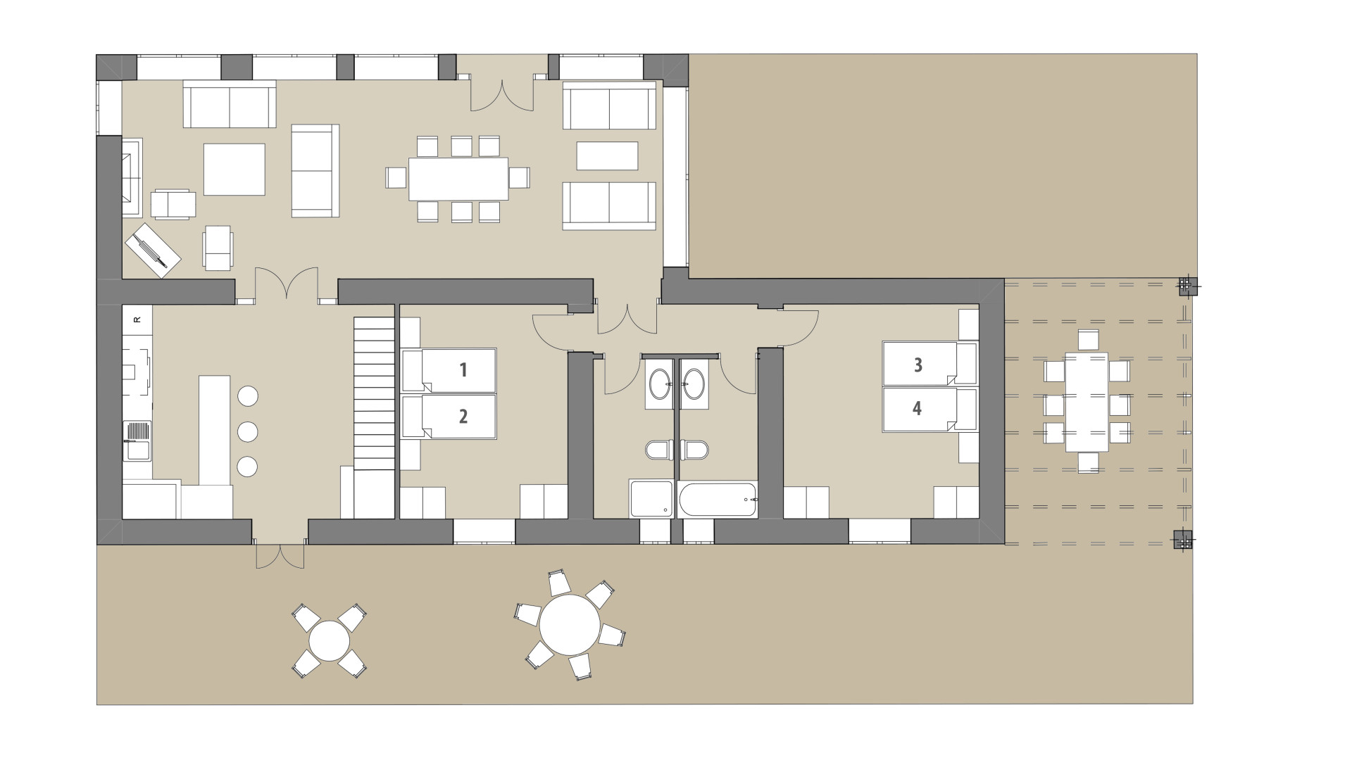 Finca Es Moli: Planta baja