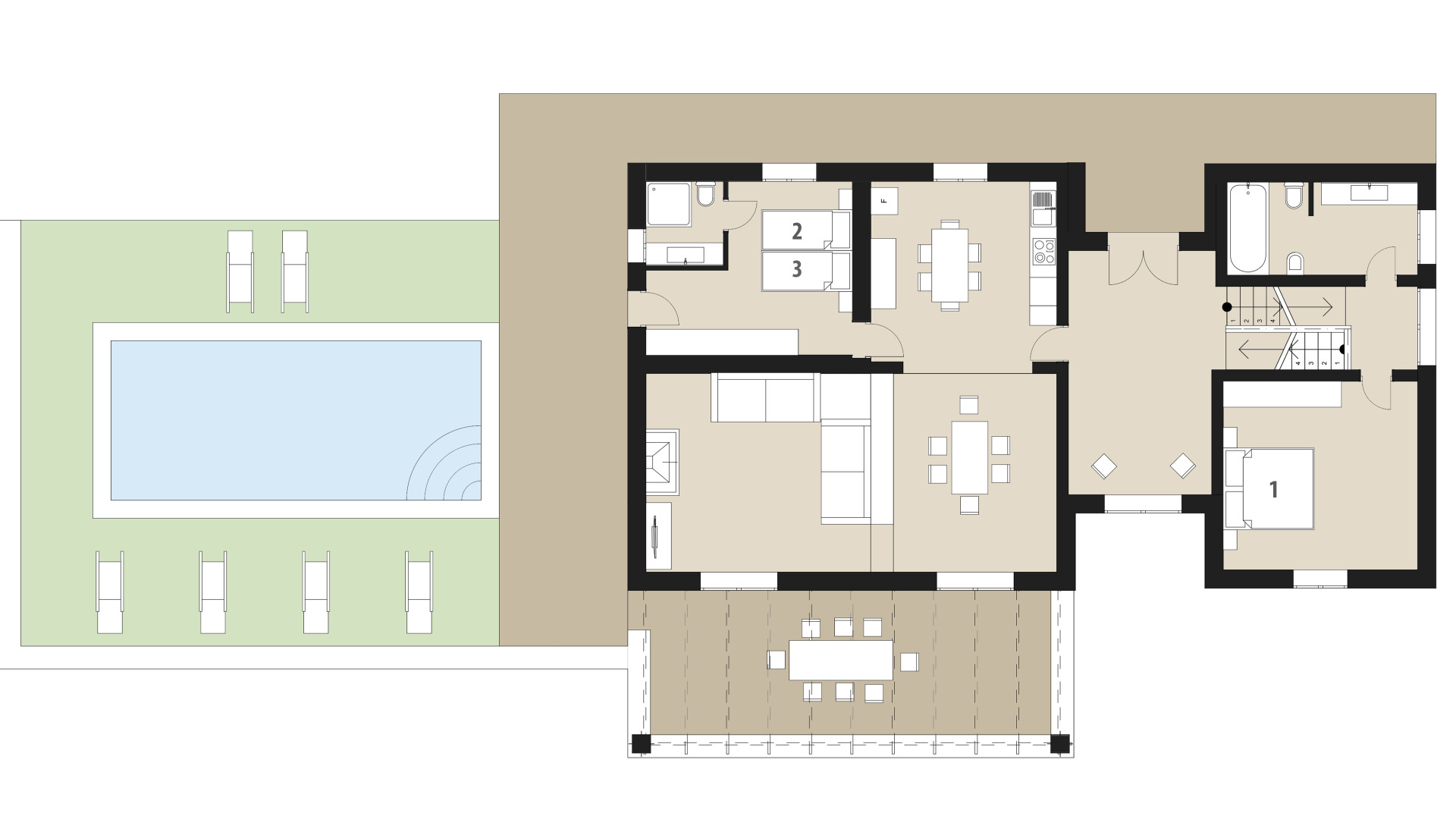 Finca Es Coster Dos: Planta baja
