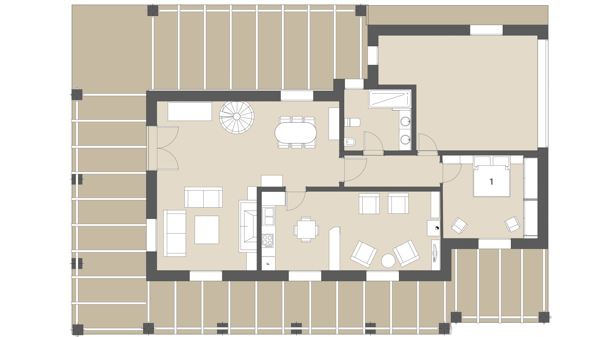 Finca Ses Contesas: Planta baja