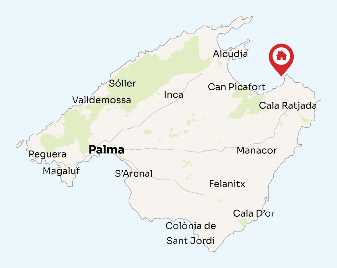 Map of Mallorca