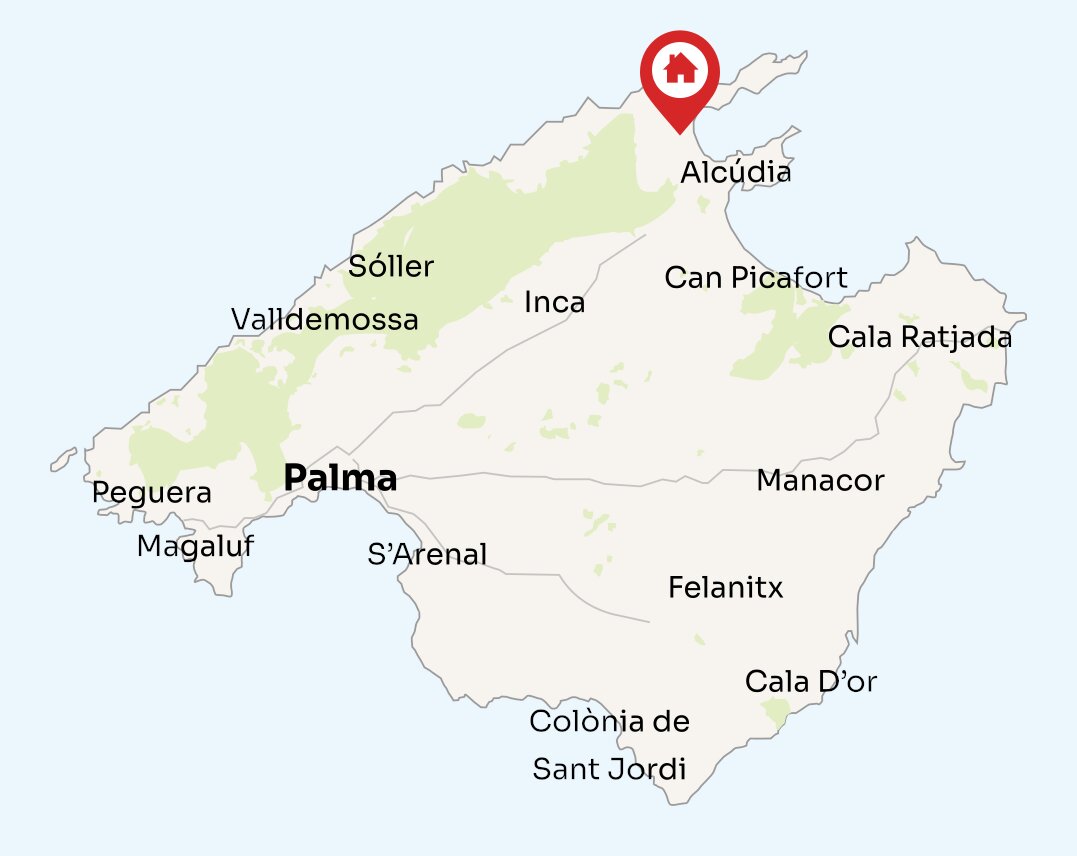 Map of Mallorca